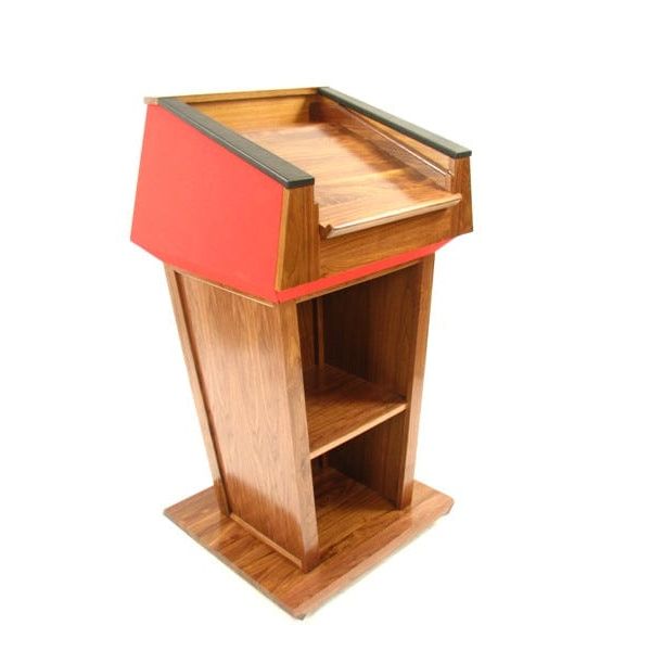 Executive Wood The Presidential Handcrafted Lectern- back side adjustable work surface
