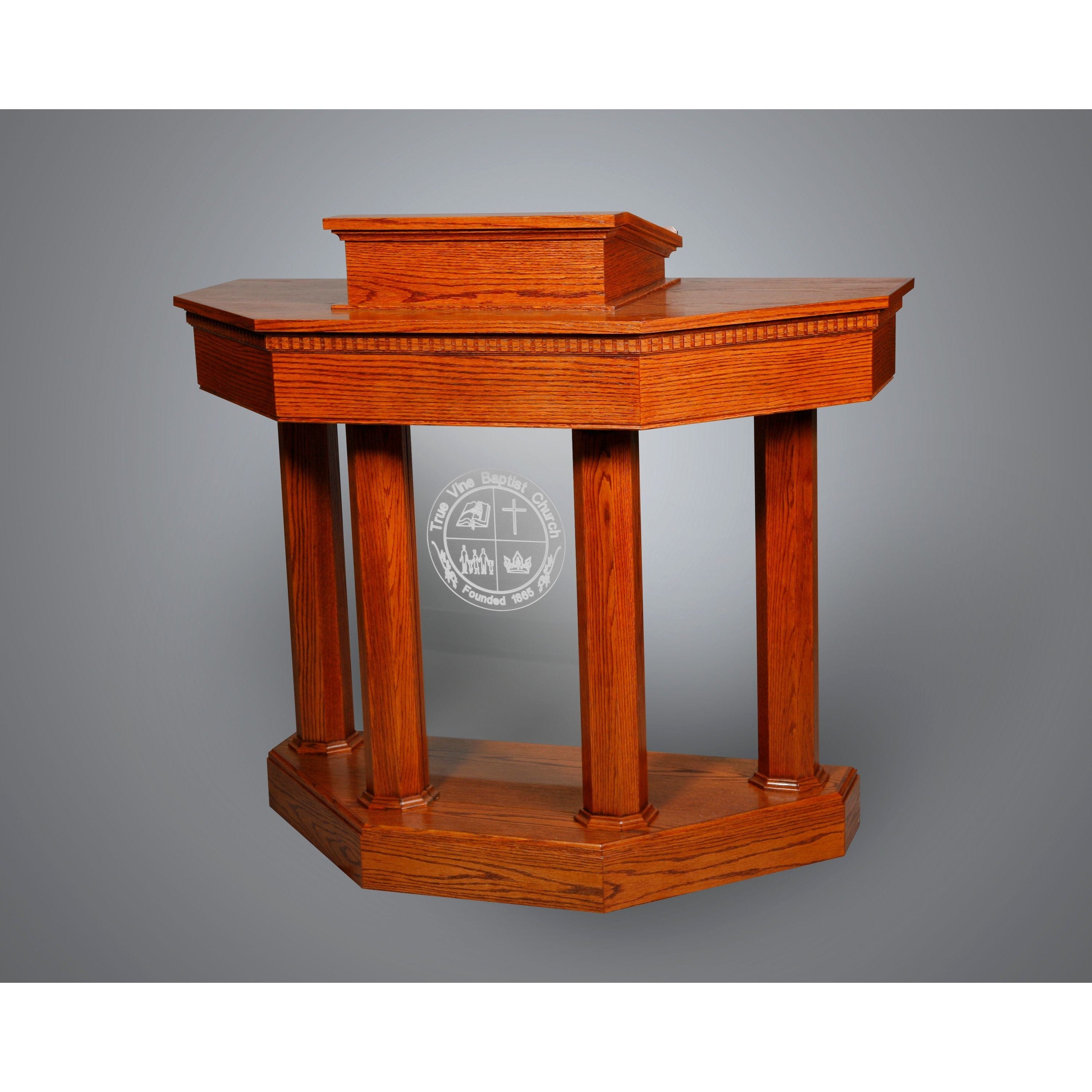 Imperial Woodworks Wood Pulpit With Plexiglass