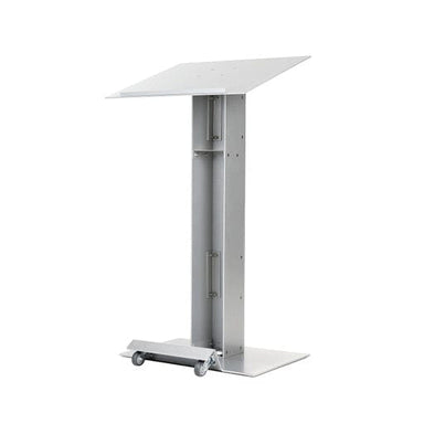 Backside of Urbann Y5 Wood Church Podium with wheels