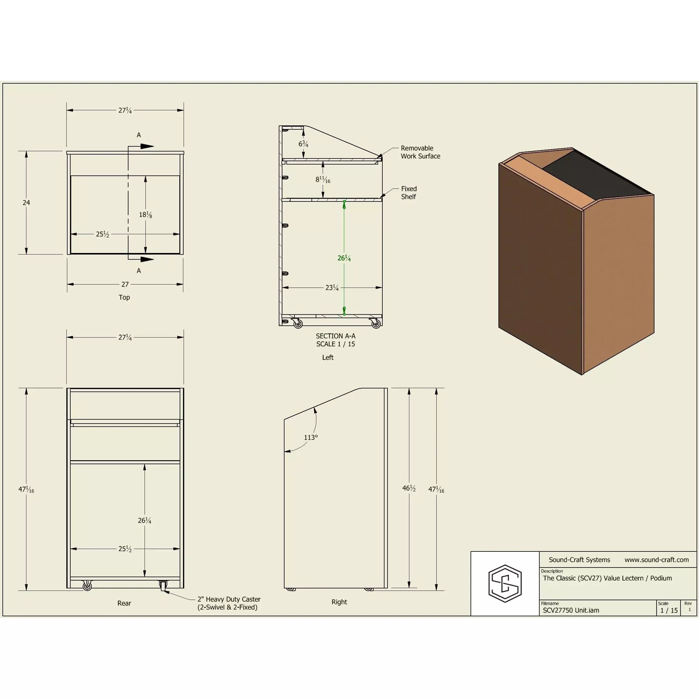 Standard Wooden Podium | The Classic