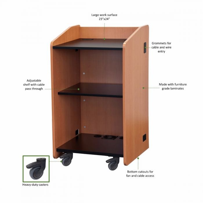 Open Mobile Lectern AVFI LE3060