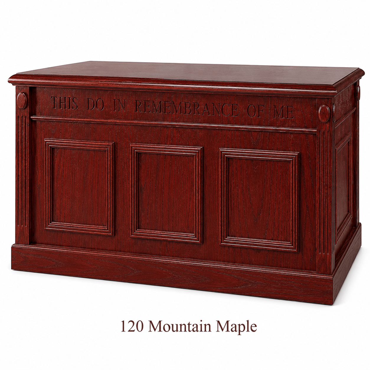 Imperial Woodworks Closed Communion Table with Storage Shelves 60" Wide - TCT-105