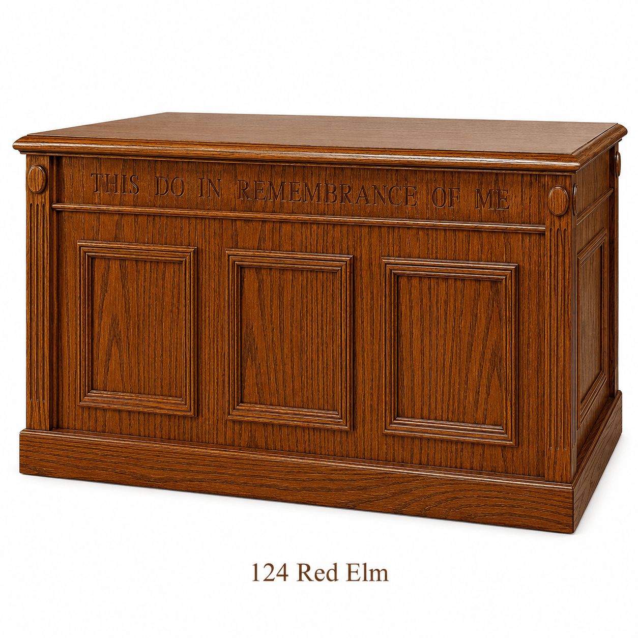 Imperial Woodworks Closed Communion Table with Storage Shelves 60" Wide - TCT-105