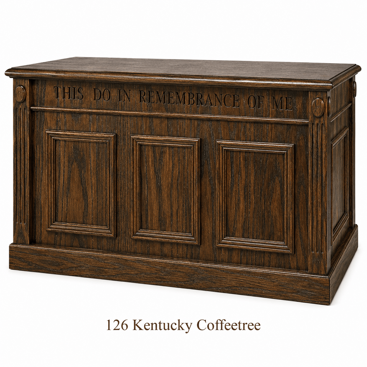 Imperial Woodworks Closed Communion Table with Storage Shelves 60" Wide - TCT-105
