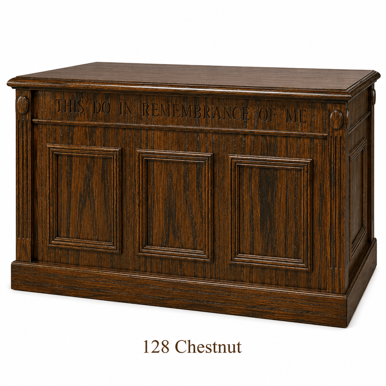 Imperial Woodworks Closed Communion Table with Storage Shelves 60" Wide - TCT-105