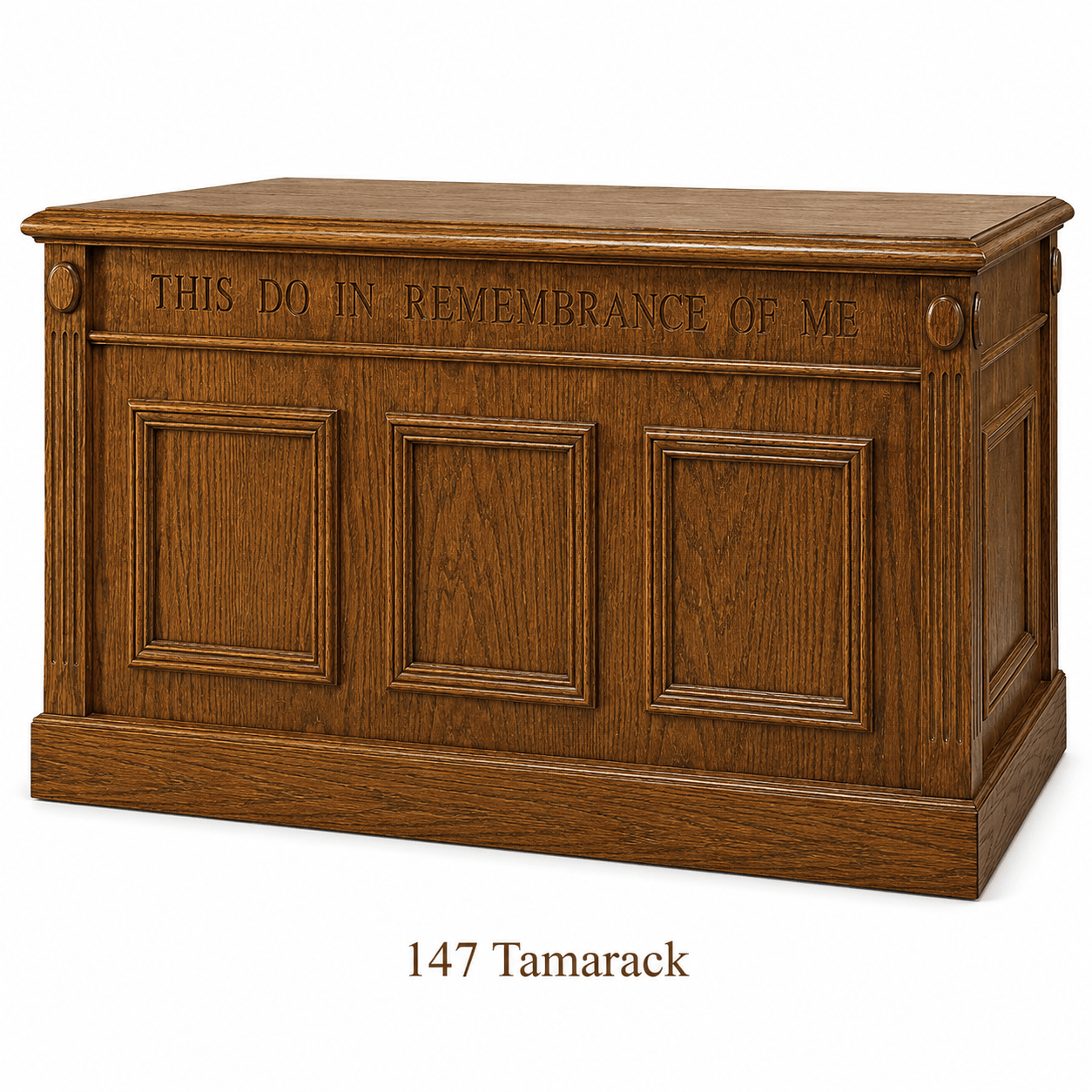 Imperial Woodworks Closed Communion Table with Storage Shelves 60" Wide - TCT-105