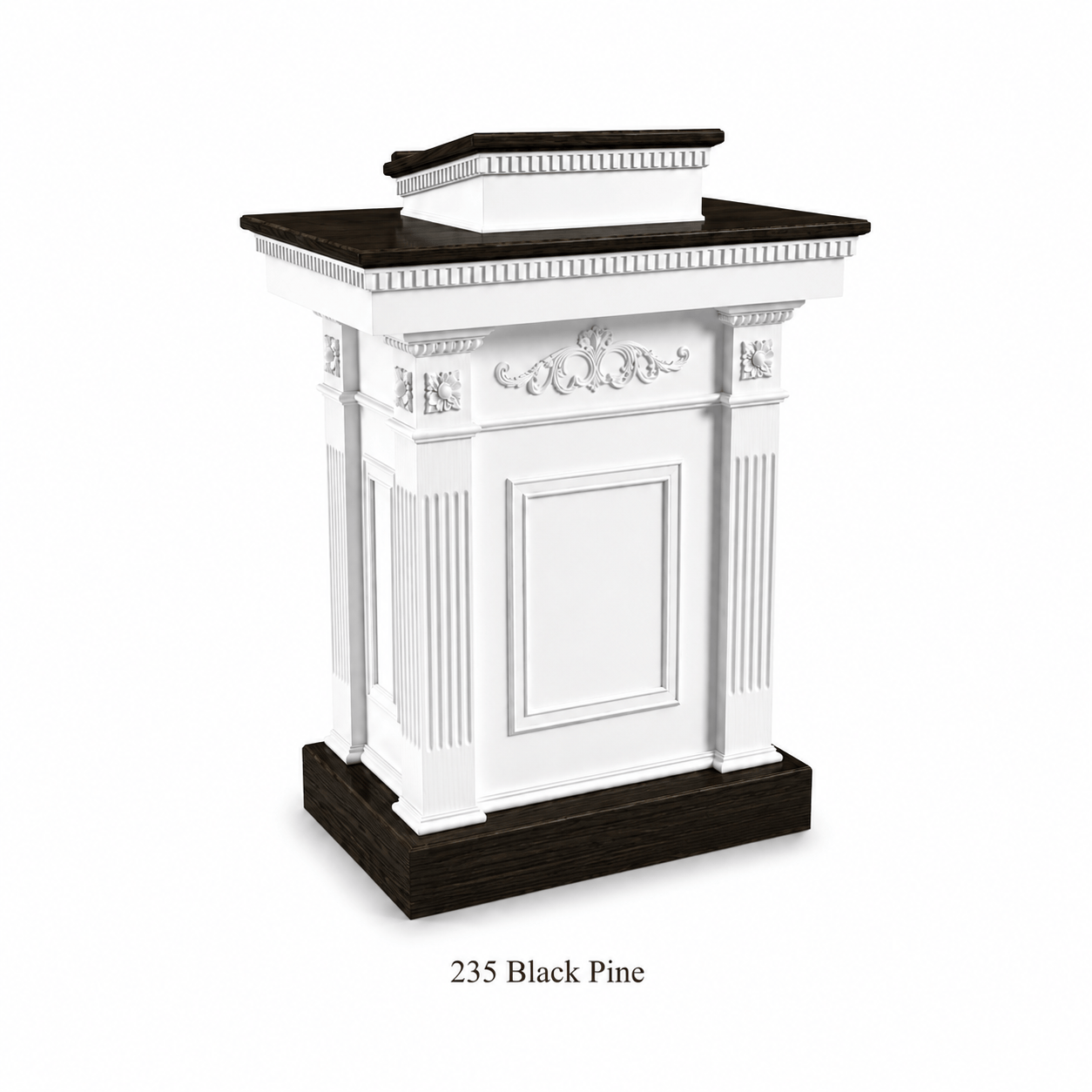Imperial Woodworks White Colonial Tiered Pulpit TSP-620