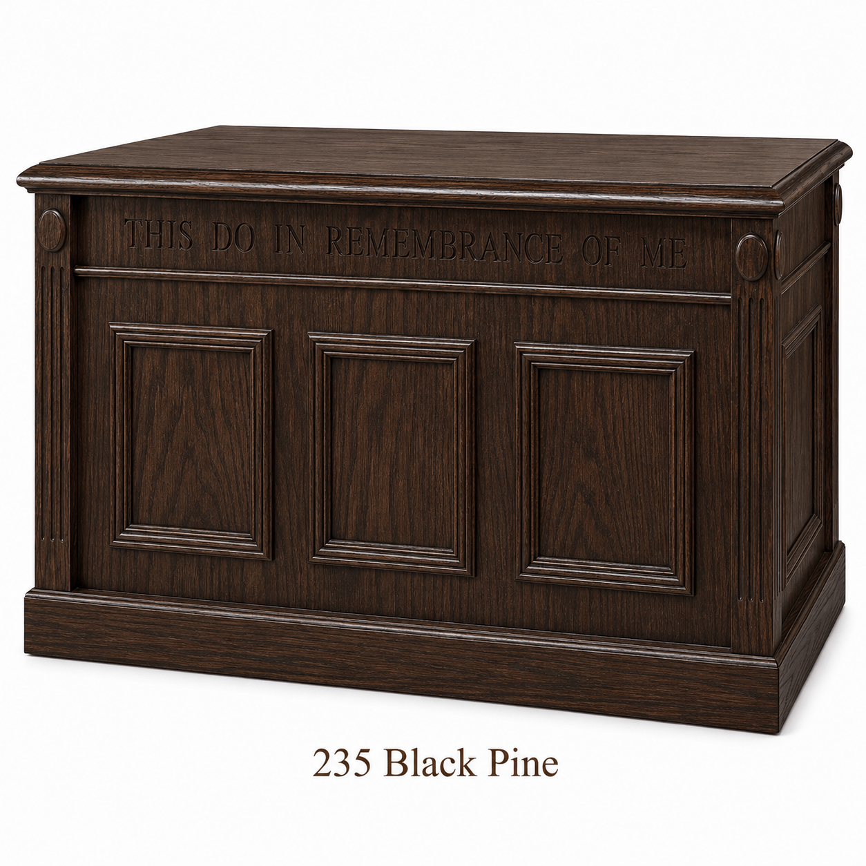 Imperial Woodworks Closed Communion Table with Storage Shelves 60" Wide - TCT-105
