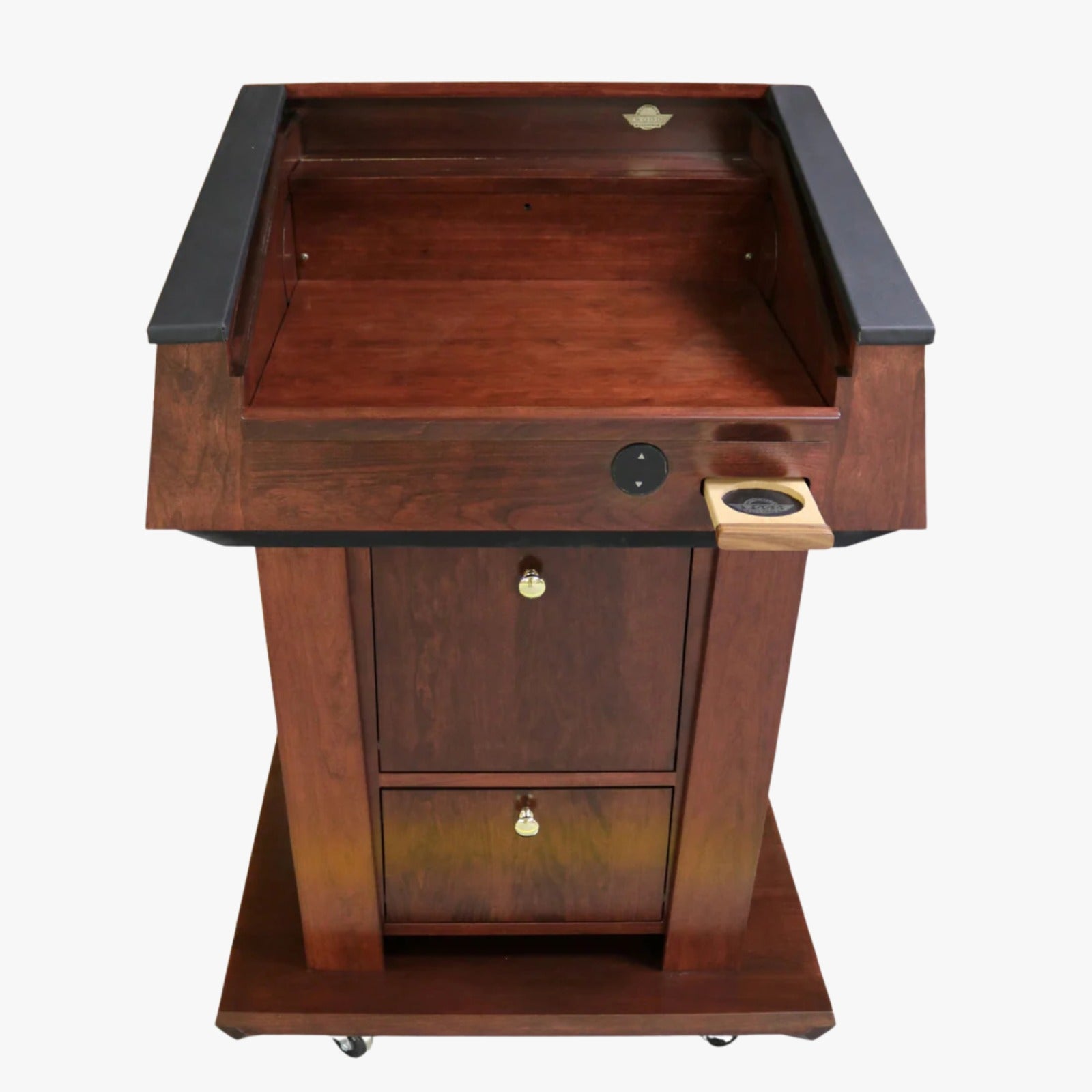 Executive Wood Adjustable Presidential Evolution Lift™ with Sound and Microphone Lectern - PRES500-EV-LIFT