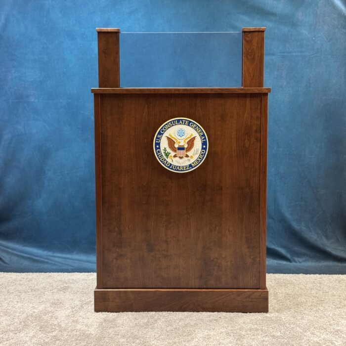 Executive Wood Defender Protector Anti-Ballistic Workstation Podium- DEFPRO339