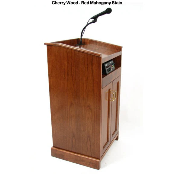 Executive Wood Modern Collegiate Evolution Sound System Lectern | CPD677-EV