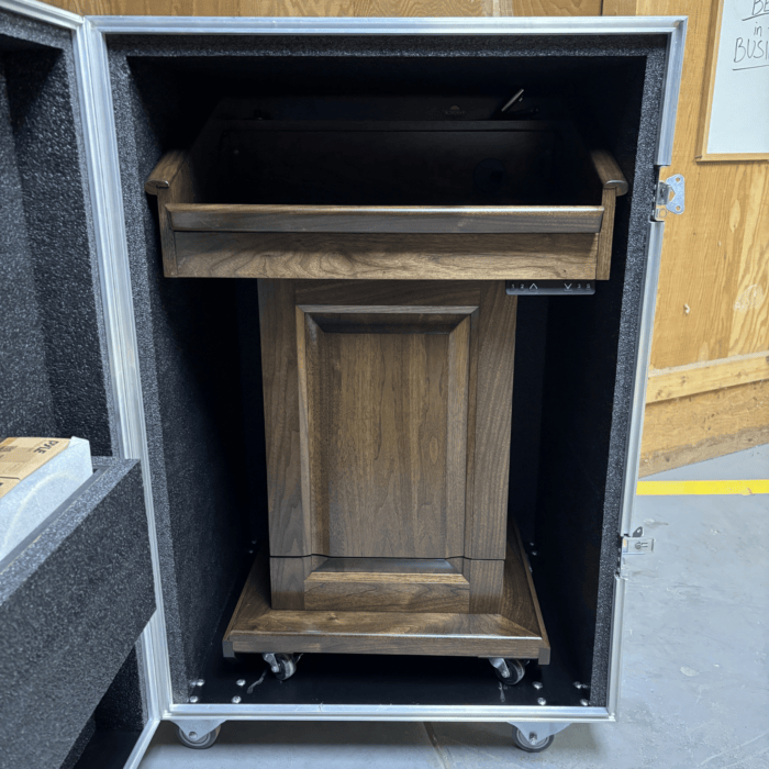Executive Wood Custom Podium & Lectern Travel Case