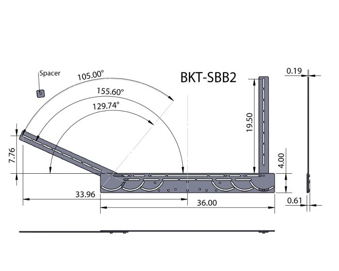AVFI Sound Bar Bracket - BKT-SBB2