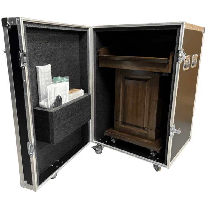 Executive Wood Custom Podium & Lectern Travel Case