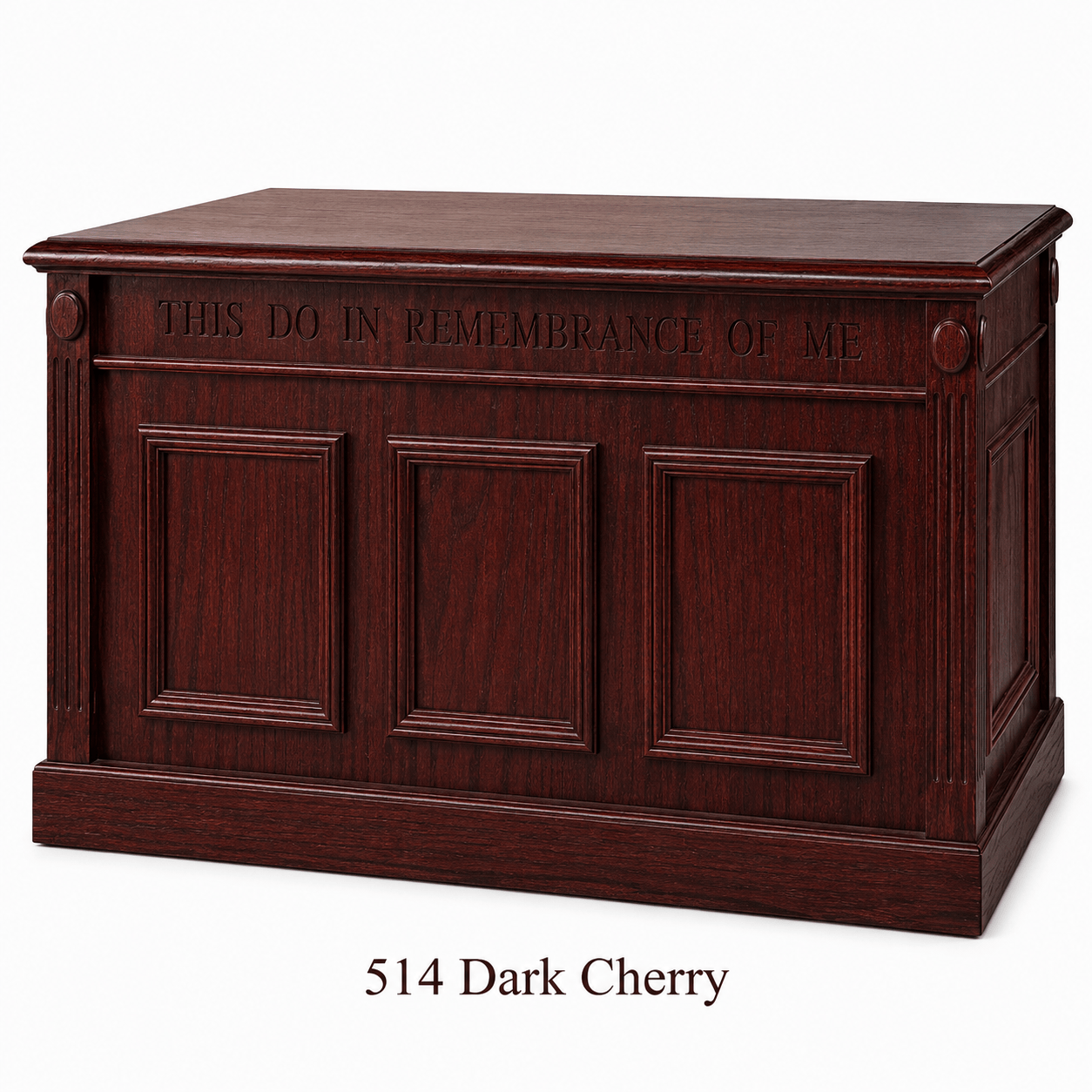Imperial Woodworks Closed Communion Table with Storage Shelves 60" Wide - TCT-105