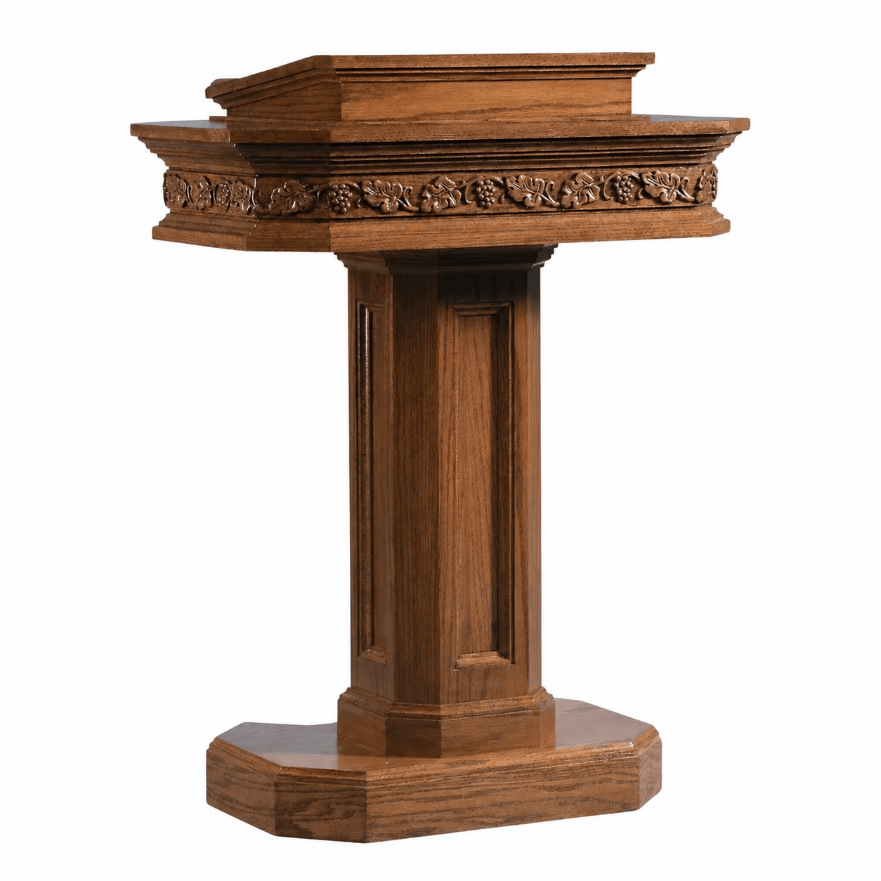 Imperial Woodworks Church Wood Pulpit Pedestal NO 5402 – 45" Solid Red Oak Church Pulpit