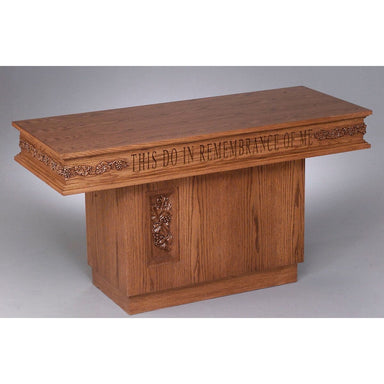 Trinity Pedestal Communion Table #560 - unique look with leafy designs wrapped around