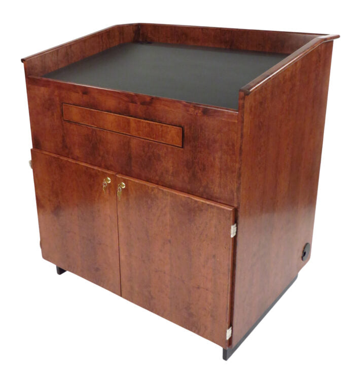 Executive Wood Educator™ Large Multimedia Lectern and Presentation Cart - EDU042