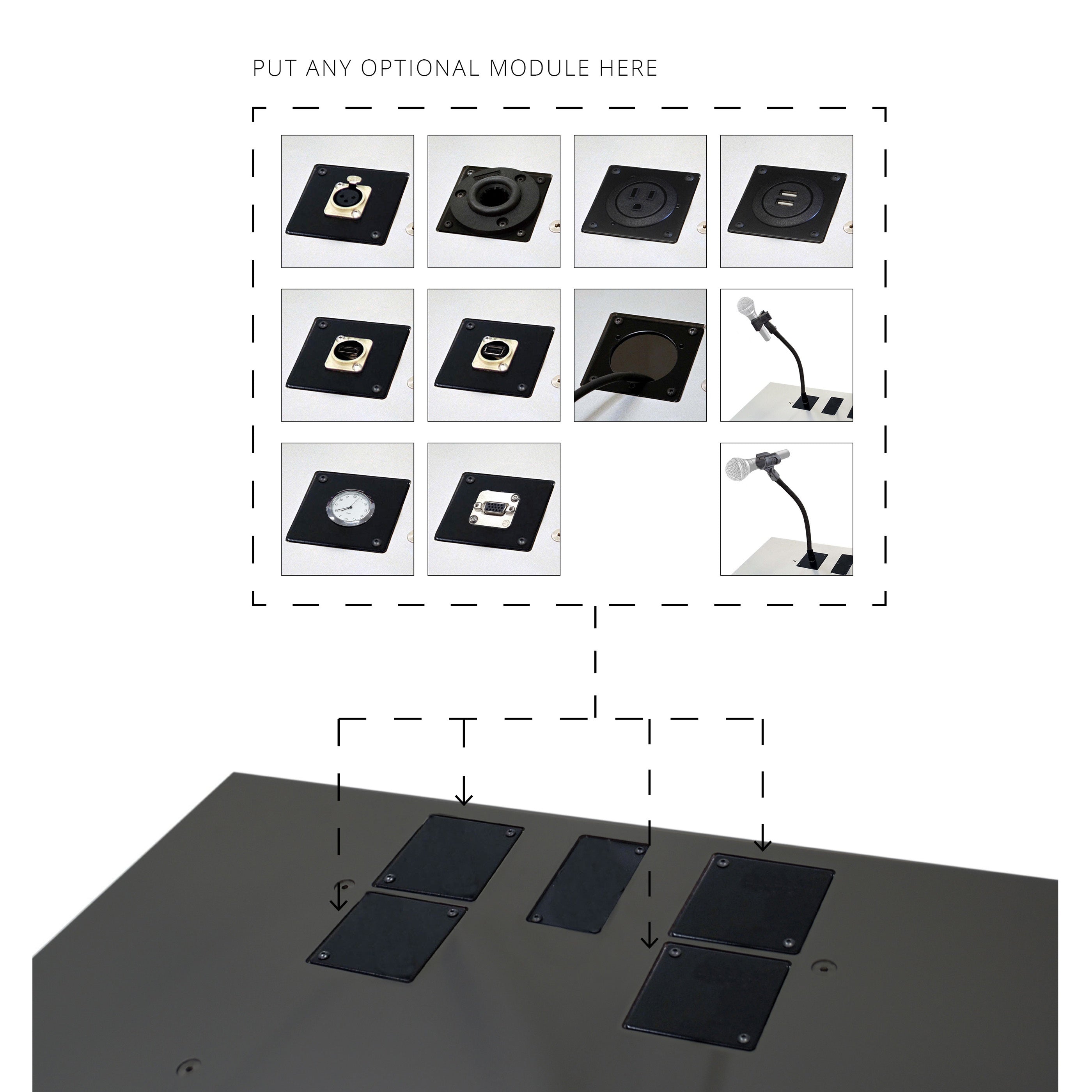 Urbann Charcoal Podium LCD Display- K5 Lectern