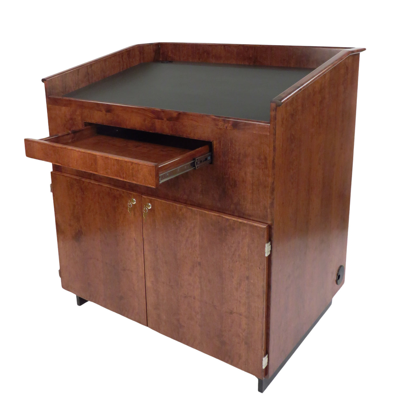 Executive Wood Educator™ Large Multimedia Lectern and Presentation Cart - EDU042