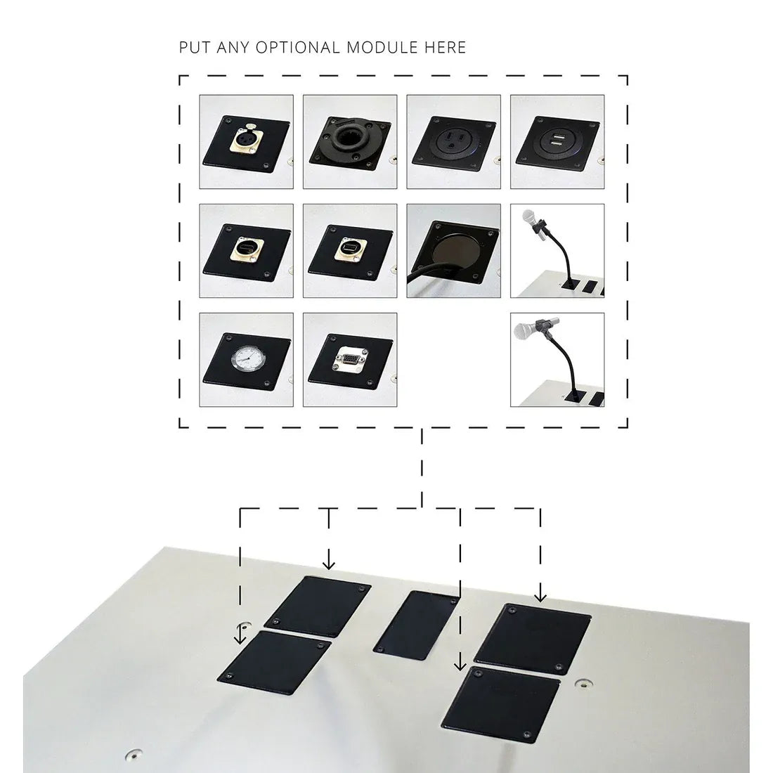 Urbann Modern Aluminum Podium -  K6 Lectern