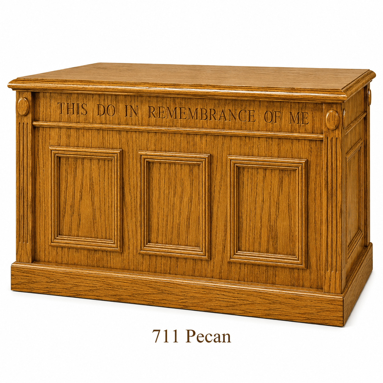 Imperial Woodworks Closed Communion Table with Storage Shelves 60" Wide - TCT-105