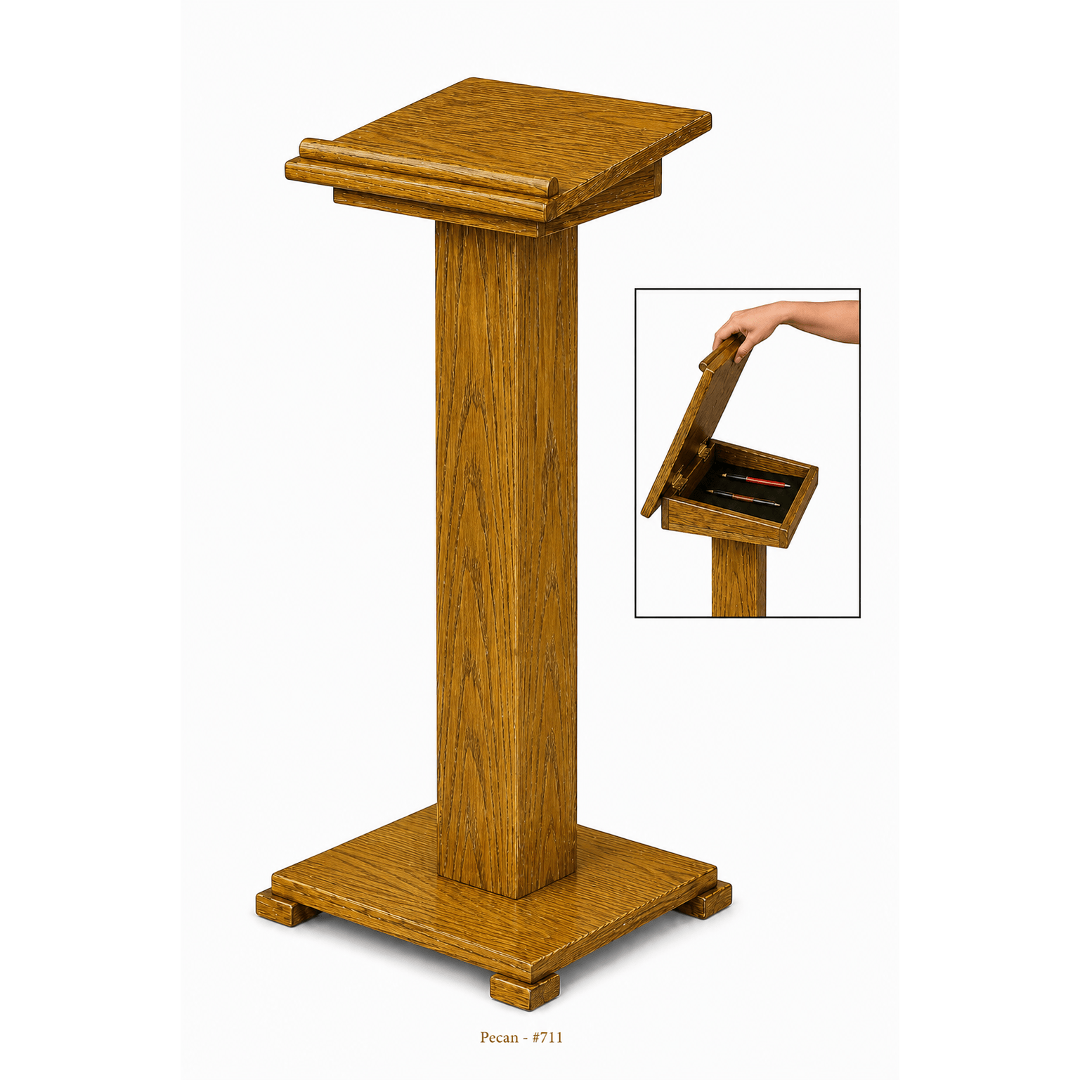 Imperial Woodworks Portable Lift-Lid Lectern T-15
