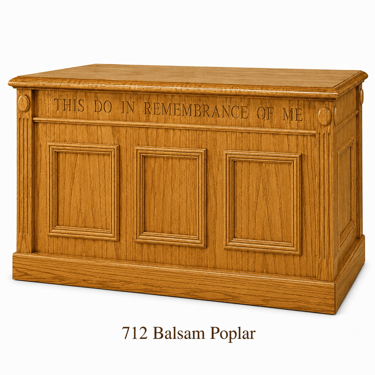 Imperial Woodworks Closed Communion Table with Storage Shelves 60" Wide - TCT-105