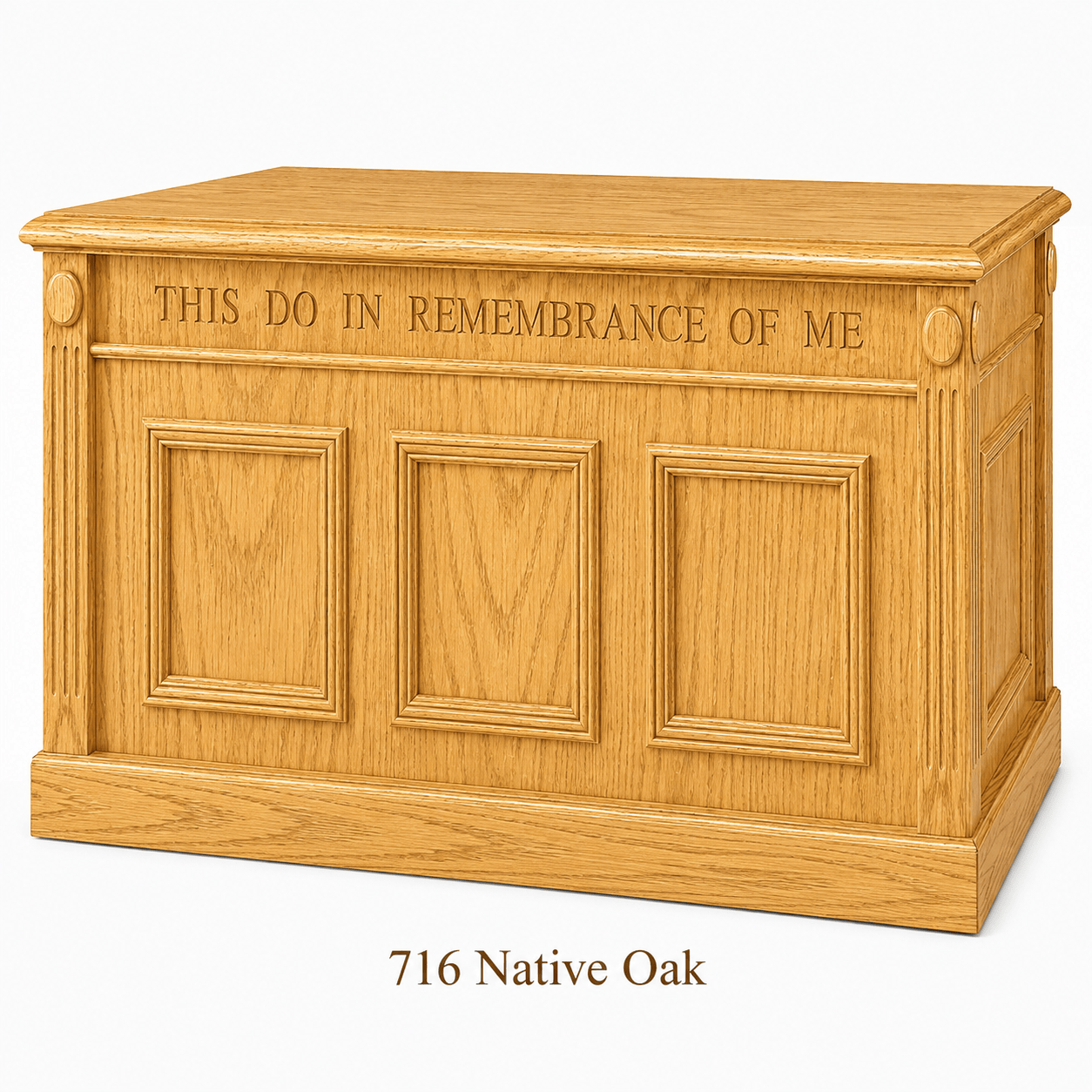 Imperial Woodworks Closed Communion Table with Storage Shelves 60" Wide - TCT-105