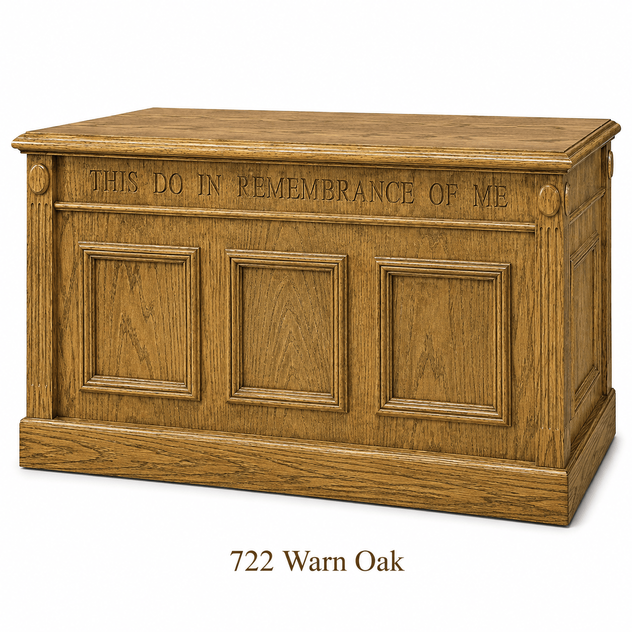 Imperial Woodworks Closed Communion Table with Storage Shelves 60" Wide - TCT-105