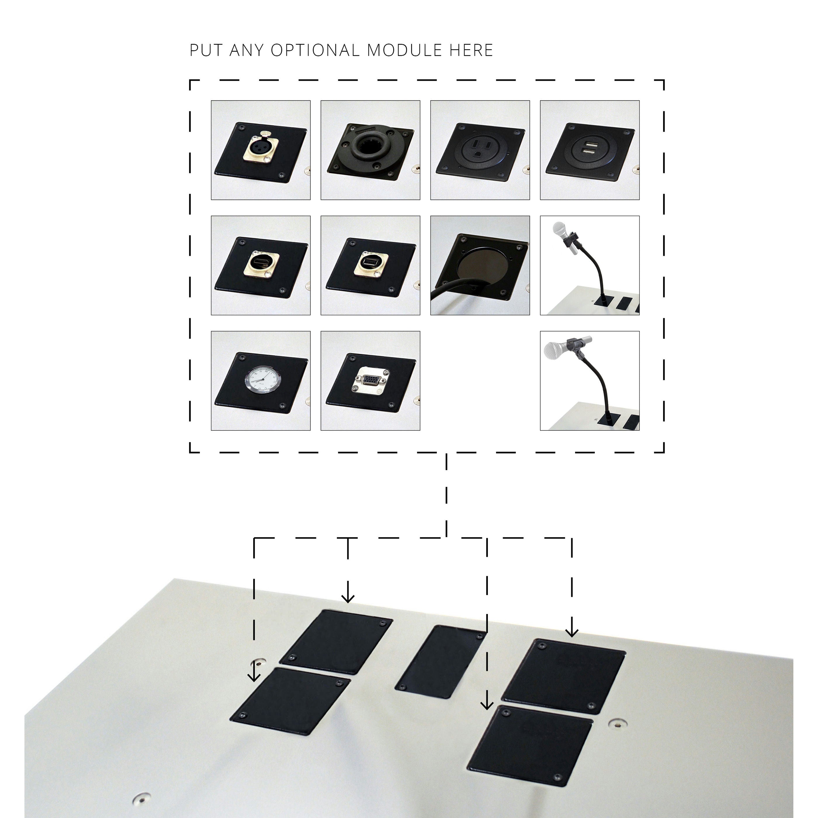 Urbann Light Grey Podium LCD Display- K5 Lectern