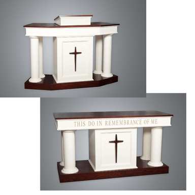 810 CU pulpit and communion table set
