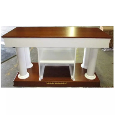Trinity Open Column Communion Table #810 back view