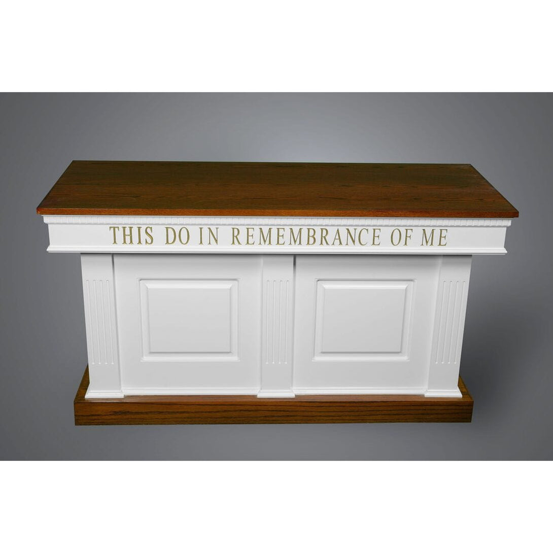 imperial woodworks communion table in white