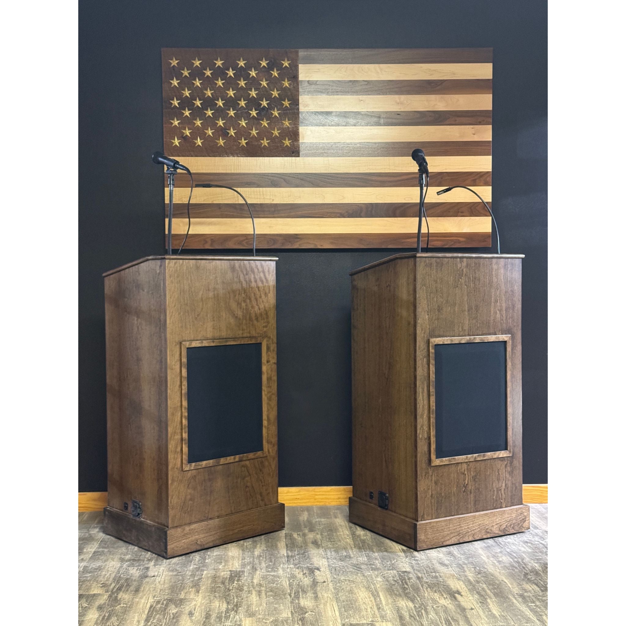 Executive Wood Modern Collegiate Evolution Sound System Lectern | CPD677-EV