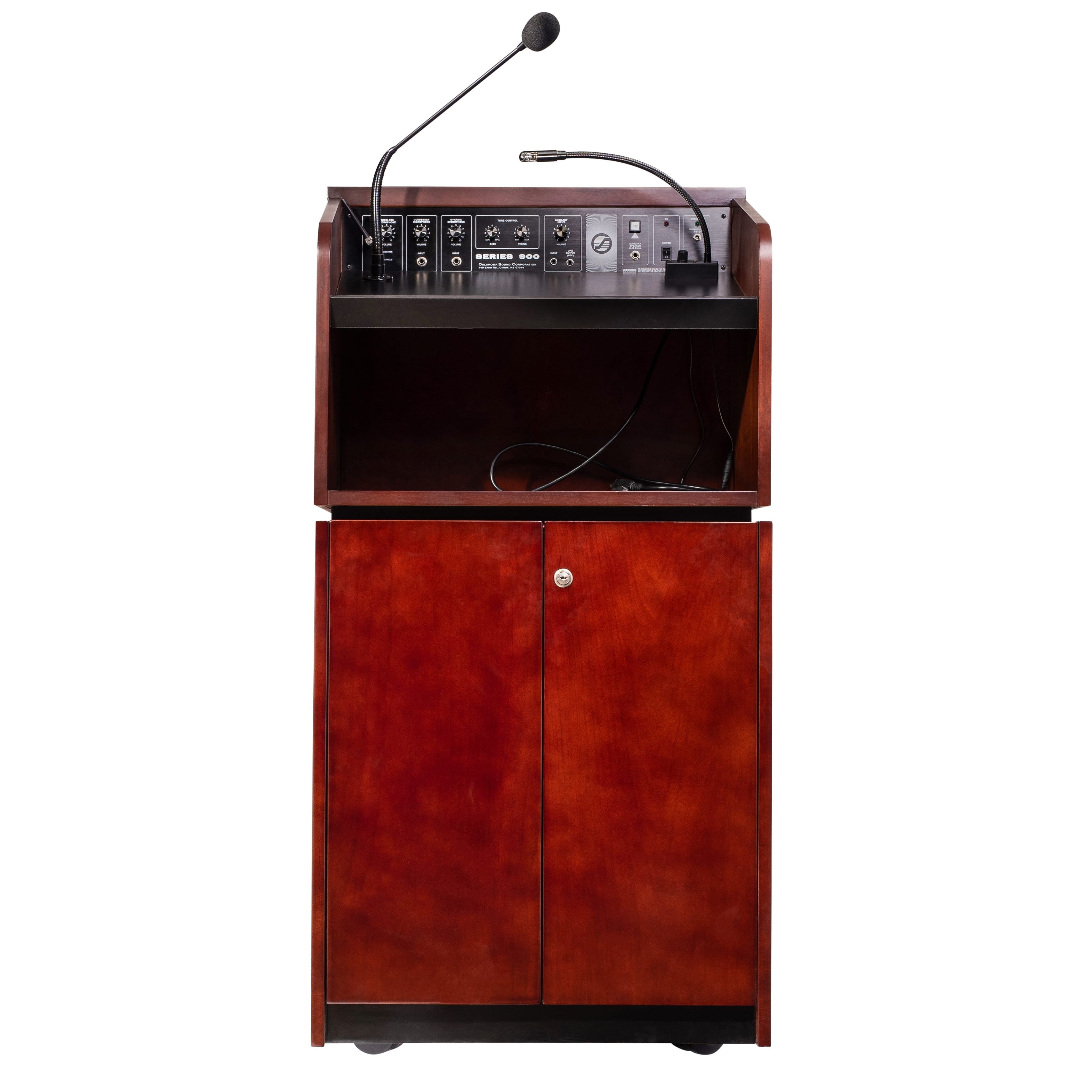 Oklahoma Sound Veneer Contemporary Tabletop & Base 950/901 Combo Sound Lectern
