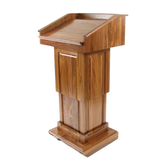 Executive Wood Counselor Lift Adjustable Height Lectern - CLR235-LIFT