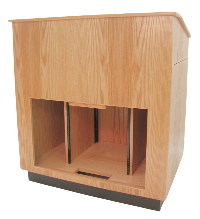 Executive Wood Educator™ Large Multimedia Lectern and Presentation Cart - EDU042