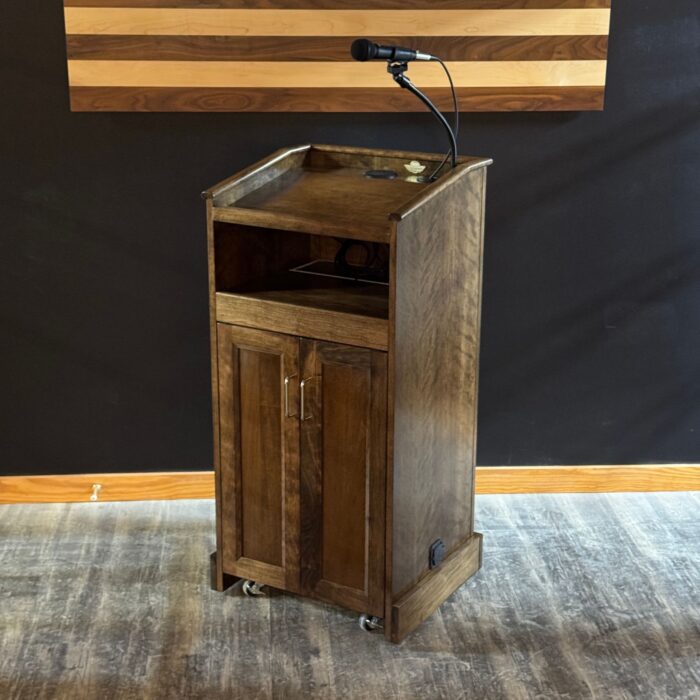Executive Wood Modern Collegiate Evolution Sound System Lectern | CPD677-EV