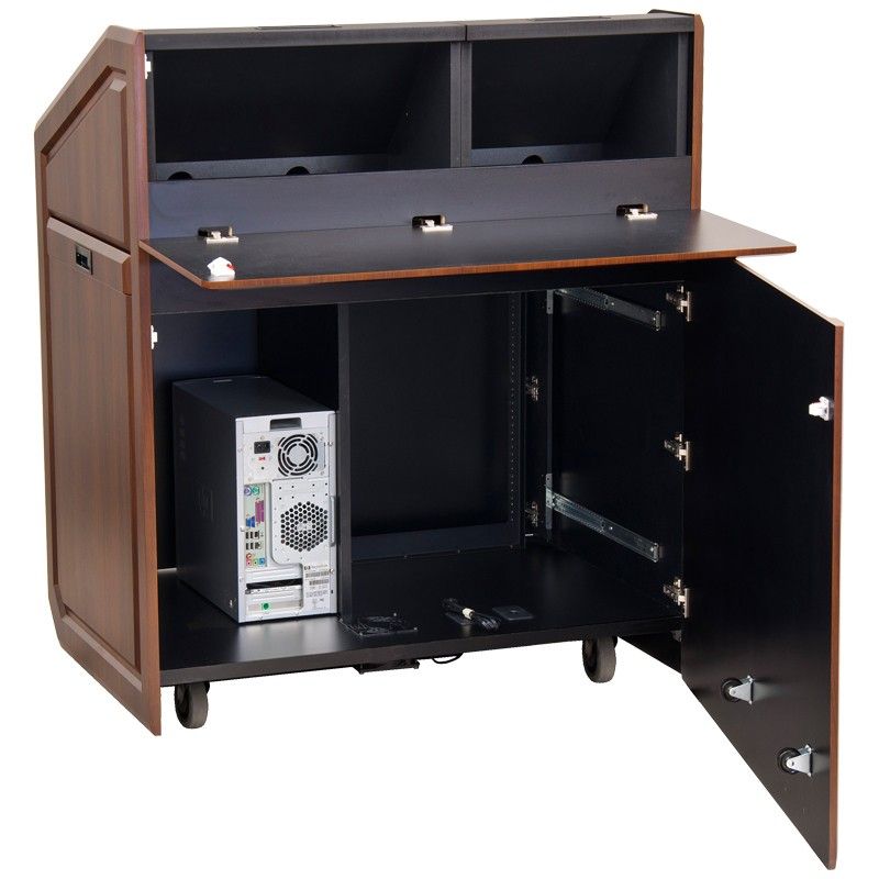 AFVI Multimedia Executive Podium with Pocket Doors - PDX21