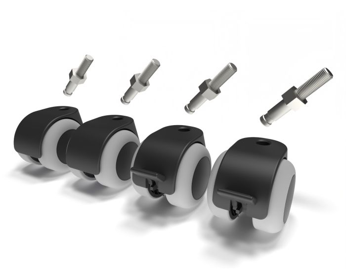 AVFI 4 Caster Kit for LEL021 and LEL023, 2 Locks - 50CAS