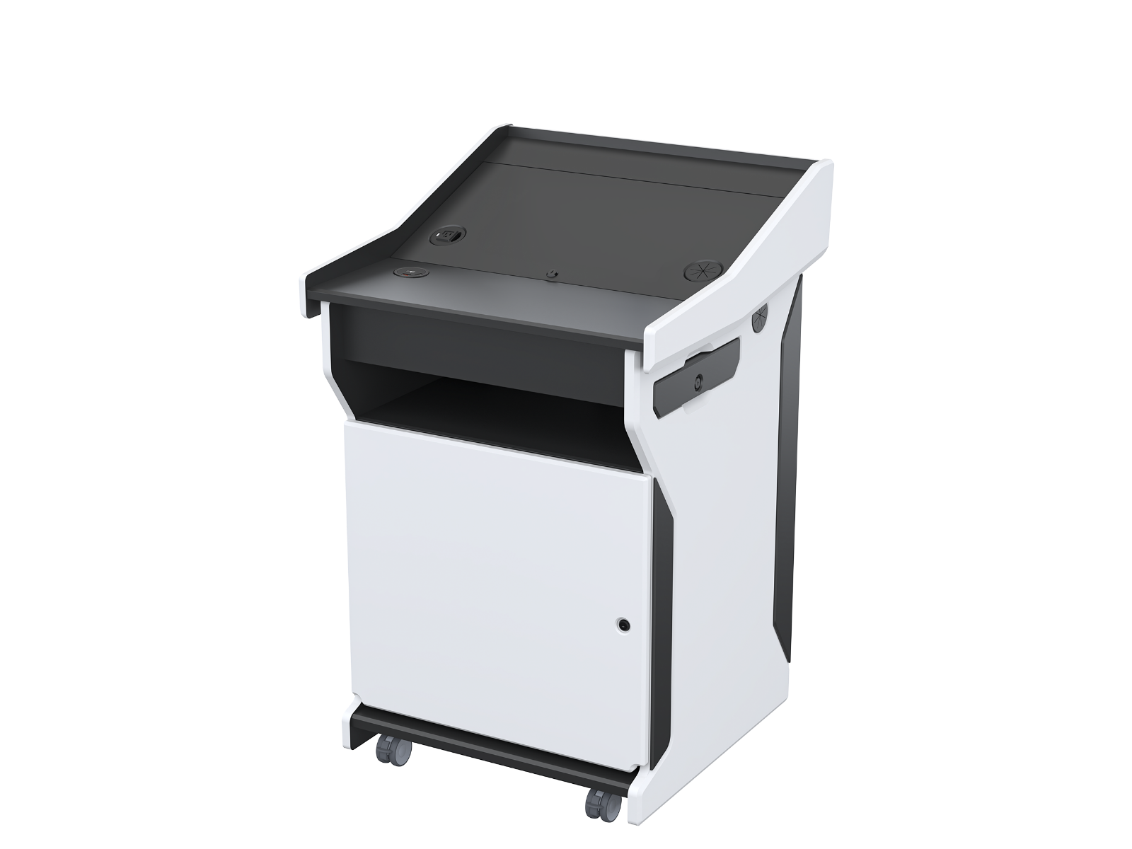AVFI Digital Mobile Podium with 32" Full HD Display & Charging – PDX1532-FS