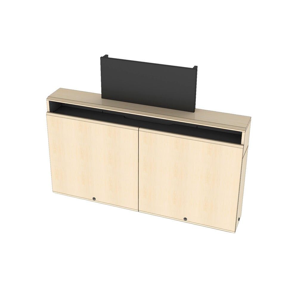 AVFI Dual Rack Wall Mounted Credenza + Cable Channel - CR2-WM-CM