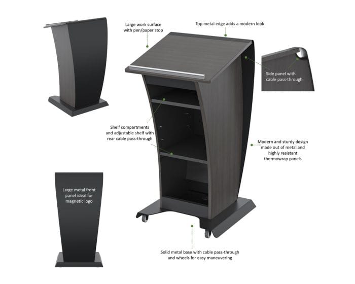 AVFI Mobile Modern Lectern - LEX24