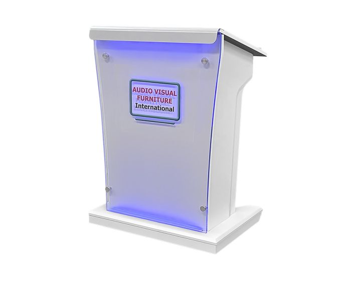 AVFI Wood and Acrylic Lectern PLUS with LED Lights LEX25XL-AF