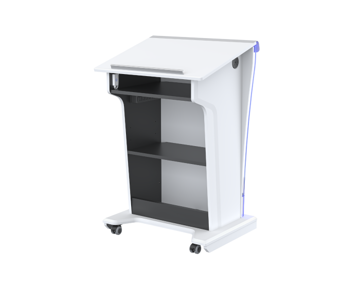 AVFI Wood and Acrylic Lectern PLUS with LED Lights LEX25XL-AF
