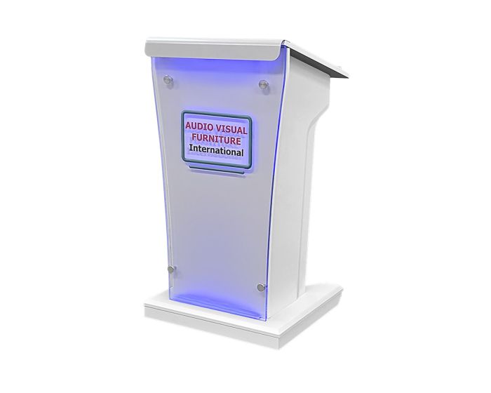 AVFI Wood and Acrylic Lectern with LED Lights - LEX25-AF