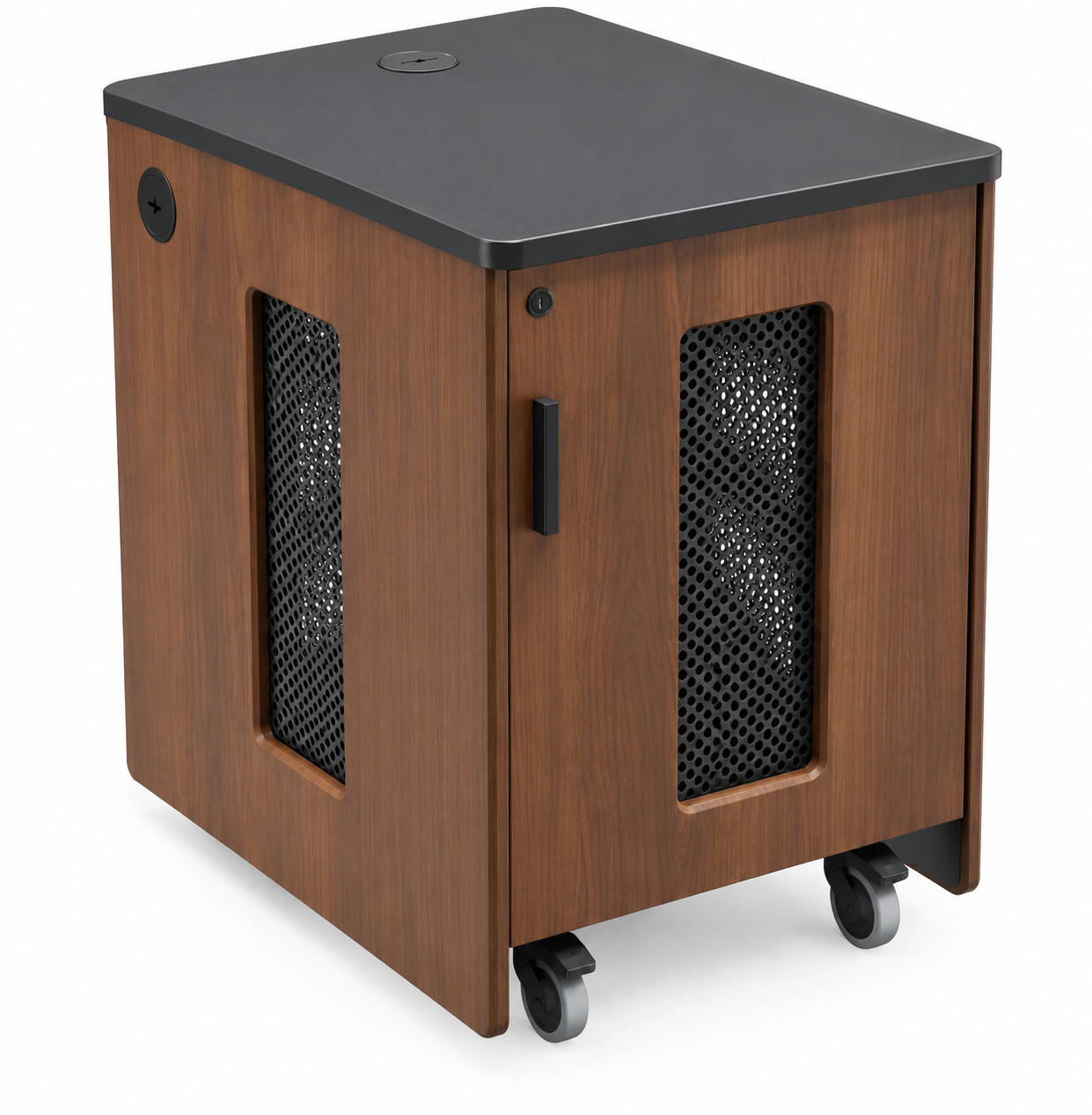 AVFI 12U EIA Mobile Equipment Storage Rack with Shelf - RK5106