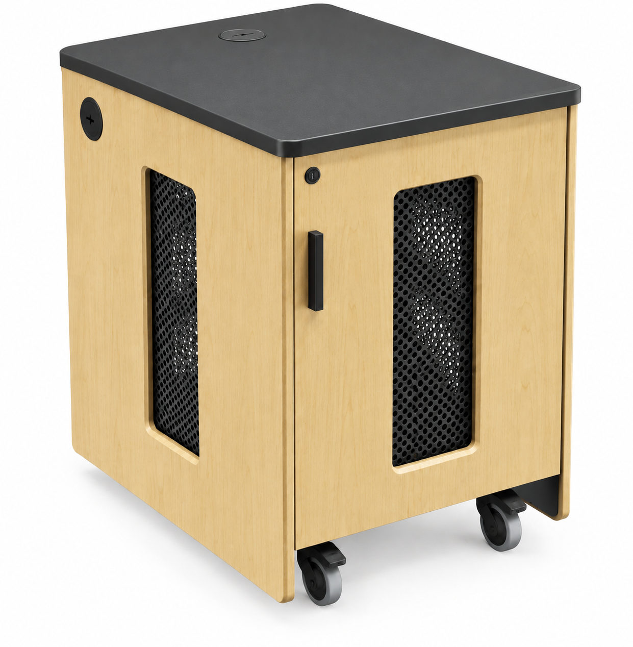 AVFI 12U EIA Mobile Equipment Storage Rack with Shelf - RK5106