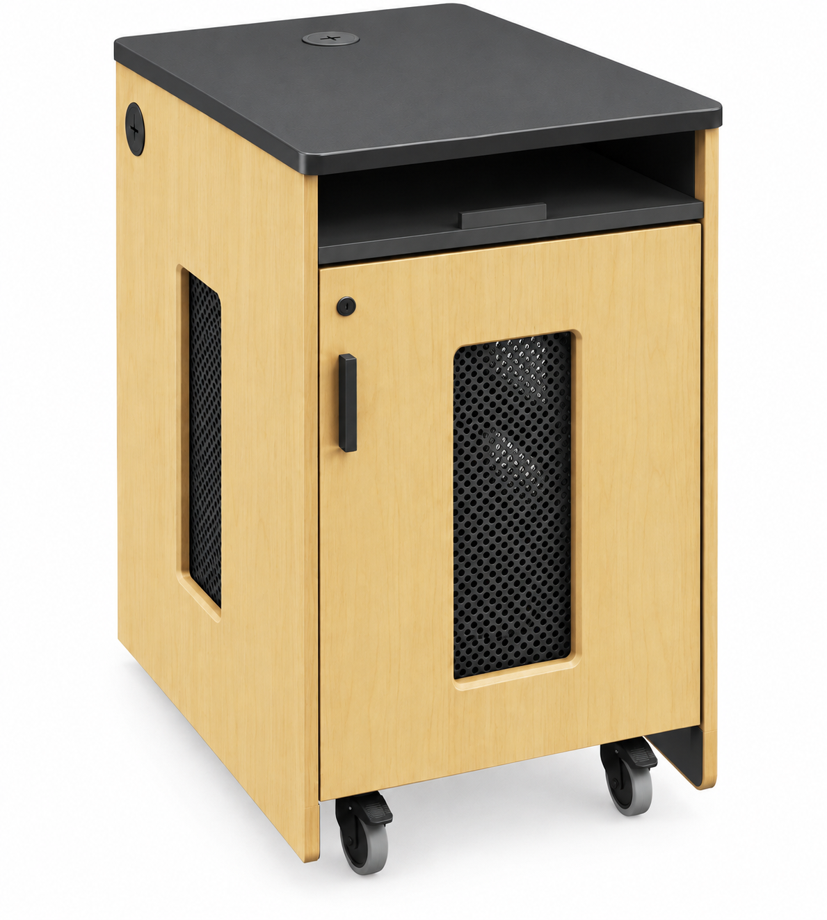 AVFI 14U EIA Equipment Mobile Rack with Keyboard Tray - RK5105